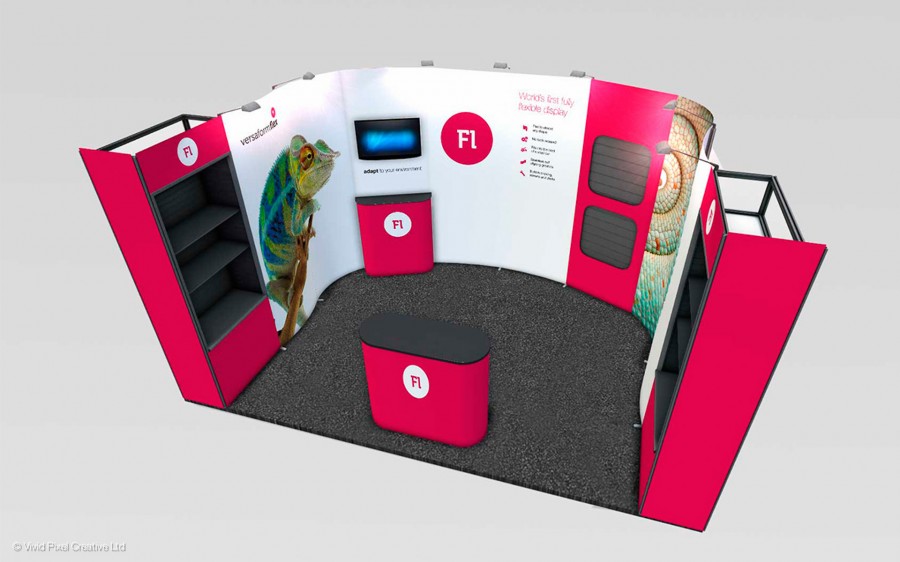 exhibition displays, Versaform modular Maidstone, Kent Vivid Pixel.co.uk